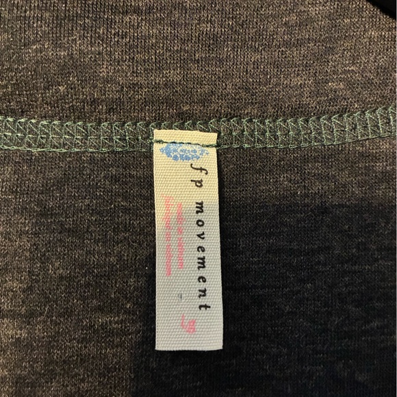 FP Movement by Free People Forest Green Half-Zip Fleece with Charcoal Trim - Picture 7 of 7